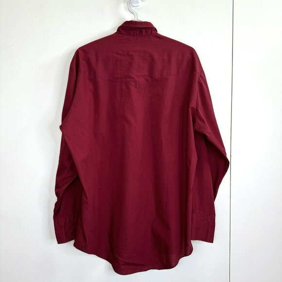 Vintage Bar M Rancher Shirt Mens Size Large Red Western Pearl Snap Rockabilly - Picture 5 of 5